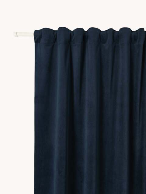Velvet Dim-Out Multi-Band Curtain Rush, W 270 cm - image 1