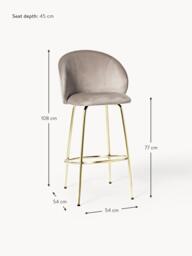 Velvet Bar Chair Luisa - thumbnail 9