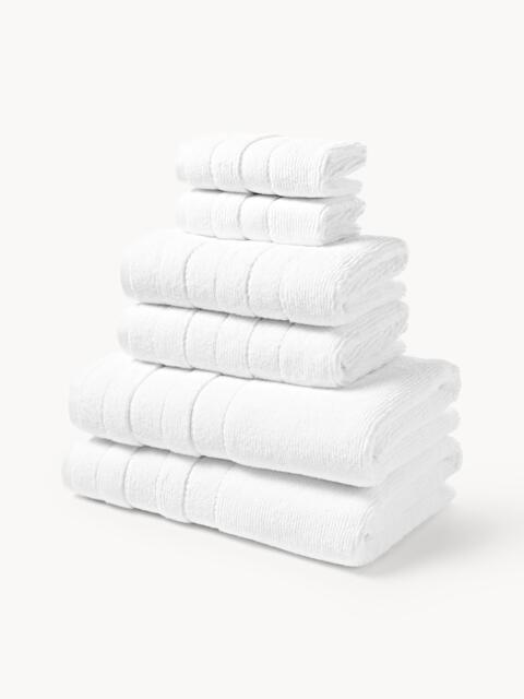 Towel Set Luxe with Striped Border, in various set sizes - image 1