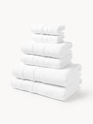 Towel Set Luxe with Striped Border, in various set sizes - thumbnail 1