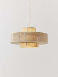 Large Linen Thread Pendant Light Lace - thumbnail 2