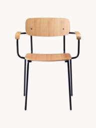 Handmade Wooden Dining Chair Holmen with Armrests - thumbnail 3