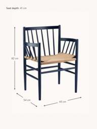Handwoven Beech Wood Armchair J81 - thumbnail 3