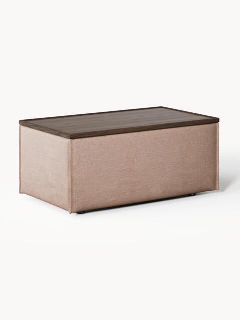 Linen Blend Ottoman Lennon with Storage - image 1
