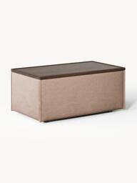 Linen Blend Ottoman Lennon with Storage - thumbnail 1