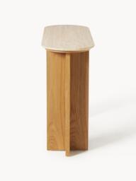 Wooden Console Table Zumi with Travertine Top - thumbnail 5