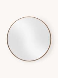 Round Wall Mirror Avery with Oak Wood Frame - thumbnail 1