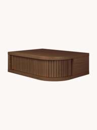 Wooden Wall-Mounted Bedside Table Farsta Tambour with Drawer - thumbnail 1