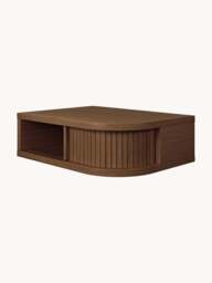 Wooden Wall-Mounted Bedside Table Farsta Tambour with Drawer - thumbnail 4