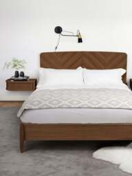 Wooden Wall-Mounted Bedside Table Farsta Tambour with Drawer - thumbnail 8