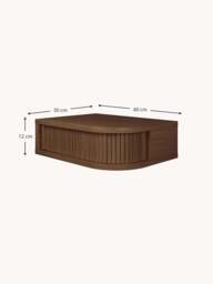Wooden Wall-Mounted Bedside Table Farsta Tambour with Drawer - thumbnail 9