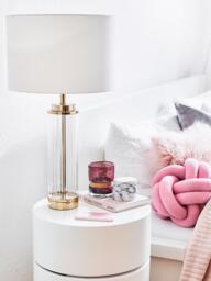 Large Glam Table Lamp Gabor with Glass Base - thumbnail 2