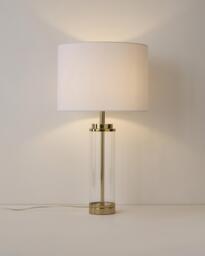 Large Glam Table Lamp Gabor with Glass Base - thumbnail 3