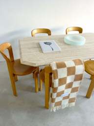 Wool Blanket Checkerboard with Checked Pattern - thumbnail 3