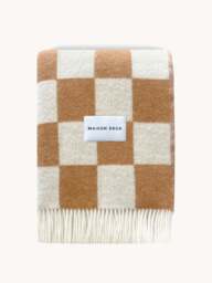 Wool Blanket Checkerboard with Checked Pattern