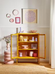 Metal Display Cabinet The Mixer with Ribbed Glass - thumbnail 7