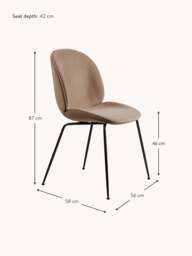 Velvet Dining Chair Beetle - thumbnail 2