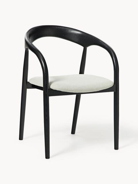 Ash Wood Dining Chair Camille with Seat Cushion - image 1