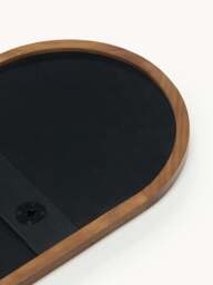 Oval Full-Length Wall Mirror Avery with Oak Wood Frame - thumbnail 4