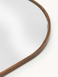 Oval Full-Length Wall Mirror Avery with Oak Wood Frame - thumbnail 3