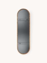 Oval Full-Length Wall Mirror Avery with Oak Wood Frame - thumbnail 5