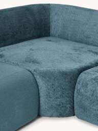 XL Modular Teddy Bouclé Corner Sofa Wolke with Chaise Ends - thumbnail 3