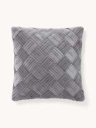 Velvet Cushion Cover Sina with Woven Pattern - thumbnail 1