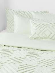 Cotton Percale Duvet Cover Phil with Tufted Design