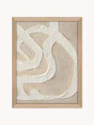 Hand-Painted Framed Canvas Art Raw - thumbnail 1