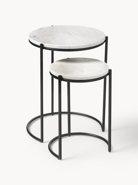 Marble Side Tables Ella, Set of 2 - image 1