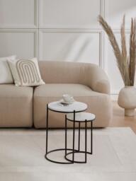 Marble Side Tables Ella, Set of 2 - thumbnail 2