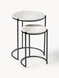 Marble Side Tables Ella, Set of 2 - thumbnail 1