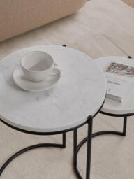 Marble Side Tables Ella, Set of 2 - thumbnail 8