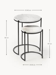 Marble Side Tables Ella, Set of 2 - thumbnail 9