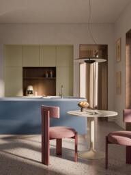 Round Marble Dining Table Miley, Ø 90 cm - thumbnail 2