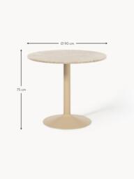 Round Marble Dining Table Miley, Ø 90 cm - thumbnail 6
