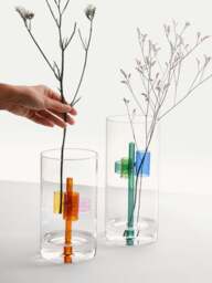 Handmade Glass Vase Standy, H 20 cm - thumbnail 2