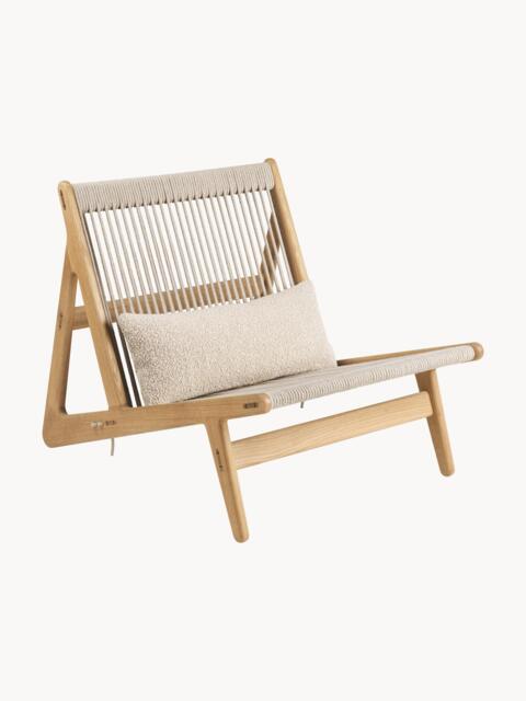 Handmade Oak Wood Lounge Chair MR01 Initial with Seat Cushion - image 1
