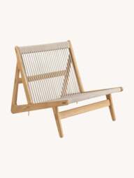 Handmade Oak Wood Lounge Chair MR01 Initial with Seat Cushion - thumbnail 3