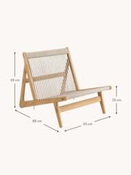 Handmade Oak Wood Lounge Chair MR01 Initial with Seat Cushion - thumbnail 5