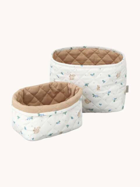 Kids Organic Cotton Storage Baskets Blueberries, Set of 2 - image 1