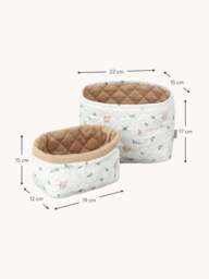 Kids Organic Cotton Storage Baskets Blueberries, Set of 2 - thumbnail 2