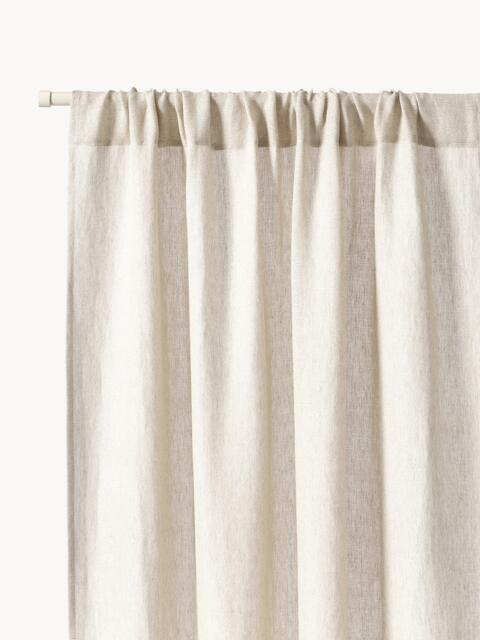 Light-Filtering Rod Pocket Curtains Harmony, Set of 2, W 140 cm