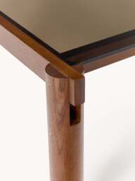 Oak Wood Dining Table Rory with Glass Tabletop, in various sizes - thumbnail 5