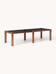 Oak Wood Dining Table Rory with Glass Tabletop, in various sizes - thumbnail 1