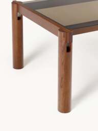 Oak Wood Dining Table Rory with Glass Tabletop, in various sizes - thumbnail 4