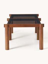 Oak Wood Dining Table Rory with Glass Tabletop, in various sizes - thumbnail 3