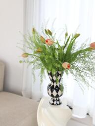 Hand-Painted Vase Rhombic, H 30 cm - thumbnail 4