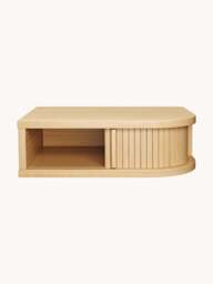 Wooden Wall-Mounted Bedside Table Farsta Tambour with Drawer - thumbnail 6