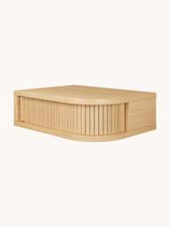 Wooden Wall-Mounted Bedside Table Farsta Tambour with Drawer - thumbnail 1